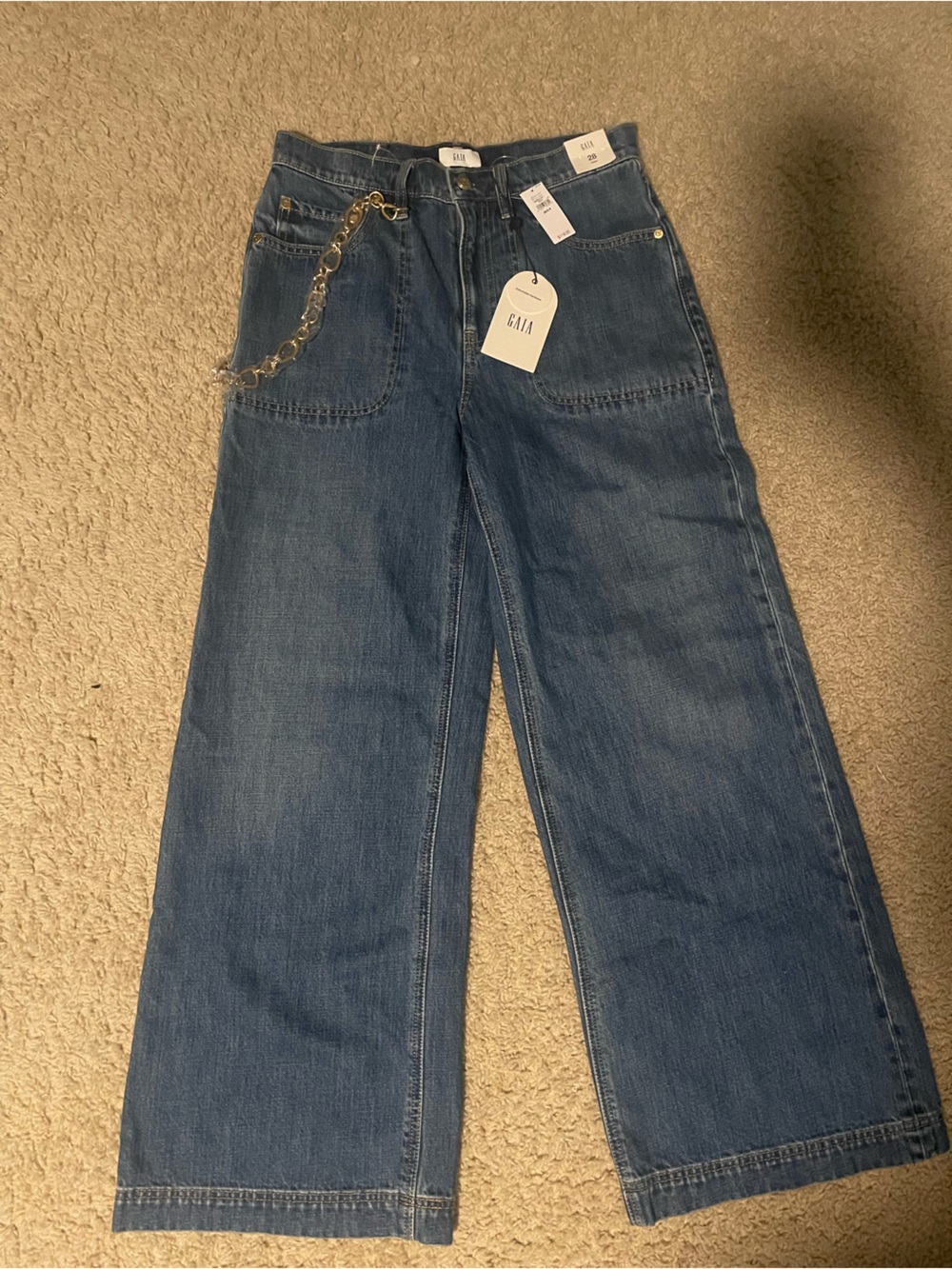 Gap x Cult Gaia Jeans with Chain NWT